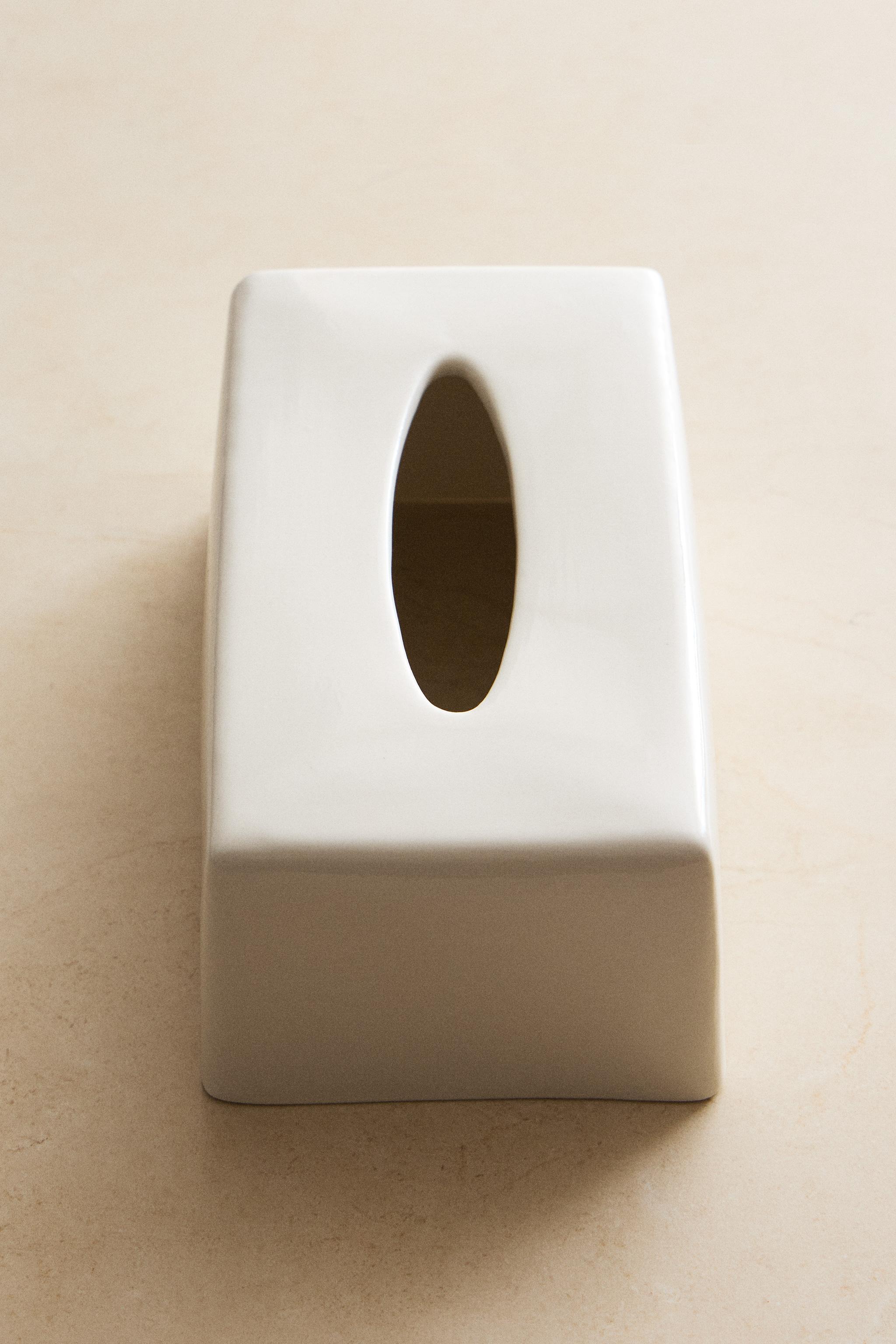 RECTANGULAR CERAMIC TISSUE BOX